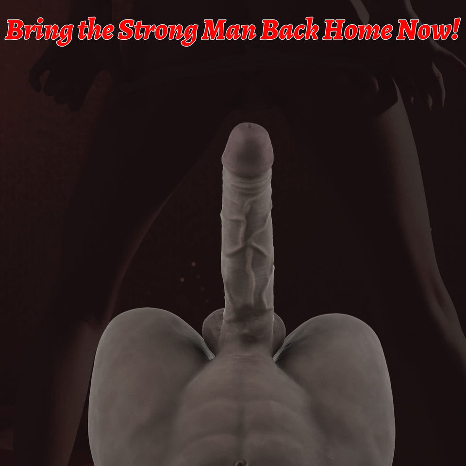 17.0lb Life Size Male Sex Doll with Flexible Dildo Realistic Sex Huge Cock, Torso Men Sex Dolls for Women Tight Anal Hole 8.5 in