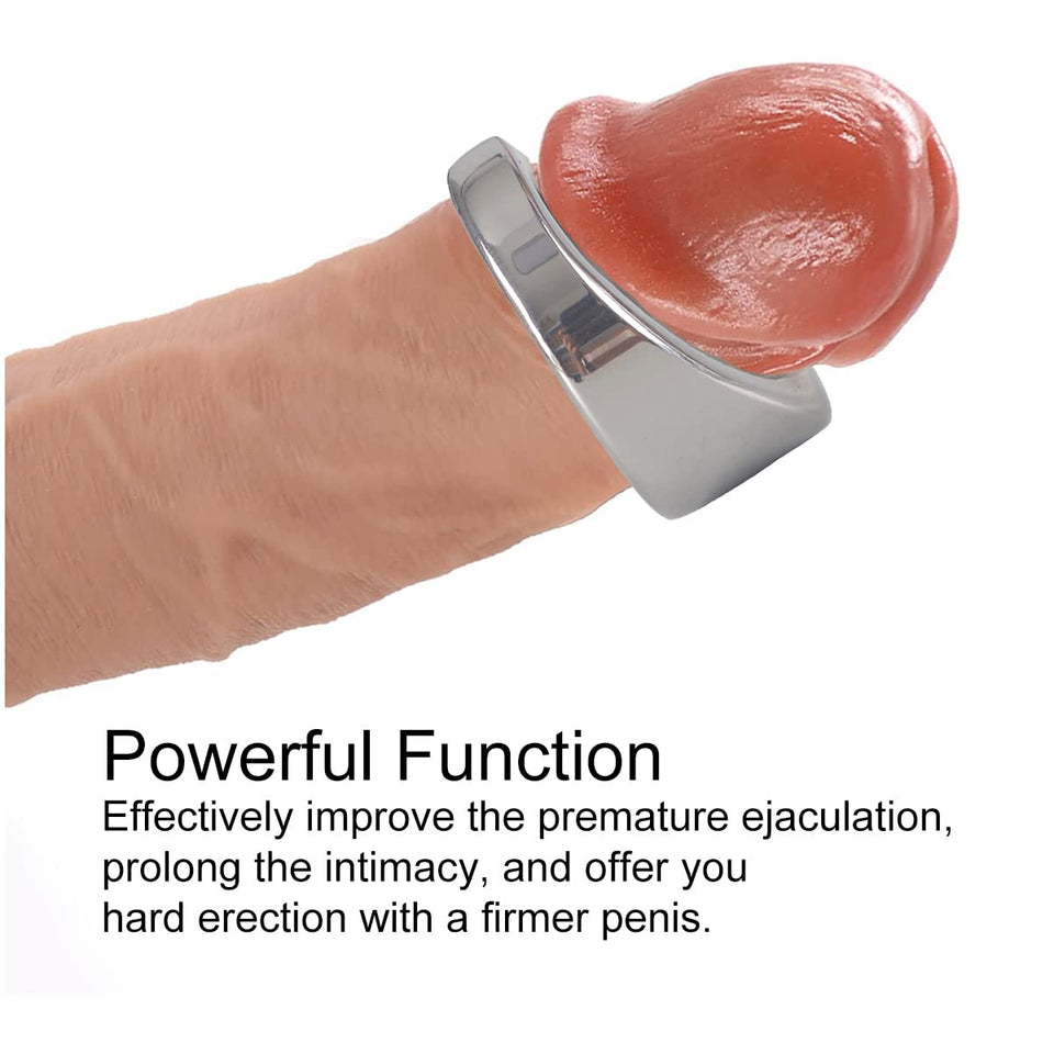 Tabuy Stainless Steel Male Cock Ring Glans Ring Metal Penis Ring Delayed Ejaculation Increase Stimulation Sex Toys for Men (X-La