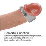 Tabuy Stainless Steel Male Cock Ring Glans Ring Metal Penis Ring Delayed Ejaculation Increase Stimulation Sex Toys for Men (X-La