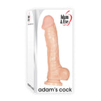 Adam & Eve Adams Realistic Flesh Dildo, 10 Long, 8 Insertable, 1.75 Thick | Big, Realistic Pvc Dildo | Phthalate Free | Harness Compatible