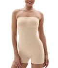 SHAPERX Strapless Shortie Bodysuit for Women Tummy Control Shapewear Seamless Body Shaper with Removable Straps,SZ5217-Beige-2XL