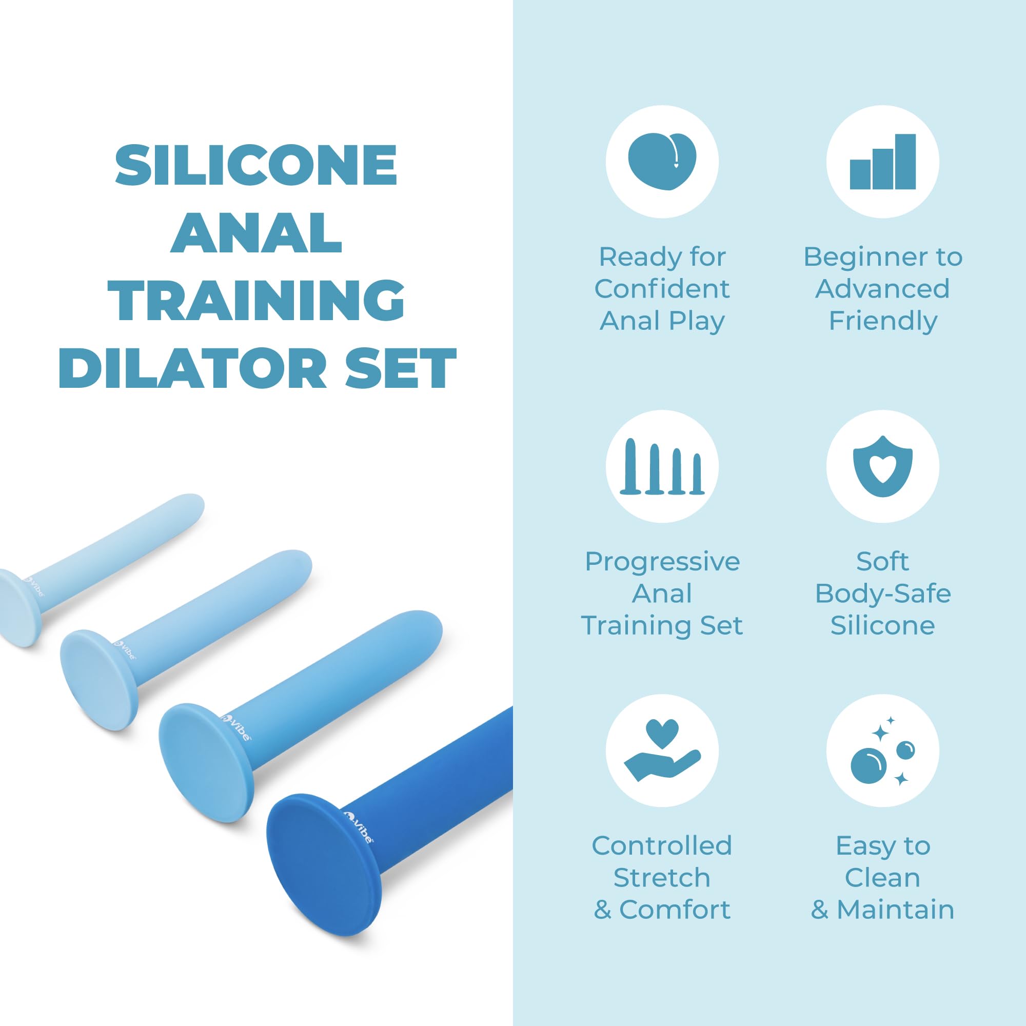 b-Vibe Silicone Anal Train Dilator Set