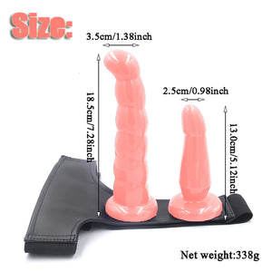 Strap-on Dildo, Sex Toy for Women 7 Inch Realistic Silicone Dildo, Wearable Realistic Silicone Dildo Adult Toys, 2 Removeable Ad