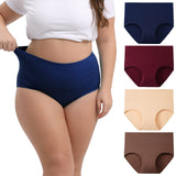 INNERSY Womens Plus Size XL-6XL Cotton Underwear High Waisted Briefs Panties 4-Pack(Earthy Sunset,3X-Large)