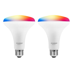 Sylvania Bluetooth Mesh Led Smart Light Bulb, One Touch Set Up, Br30 65W Replacement, E26, Rgbw Full Color & Adjustable White, W