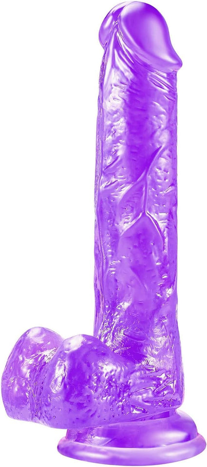 7.08 inches Realistic Dildo for Beginners, Anal Dildos with Strong Suction Cup Base, Lifelike Fake Penis for Women/Men/Gay, Adul