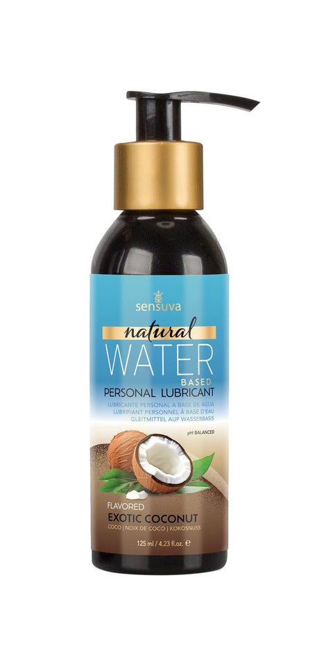 Sensuva On Lubricant Water Based Lube | Body-Friendly Personal Lubricant For Couples | Natural With Exotic Coconut Fragrance | 4.23 Oz