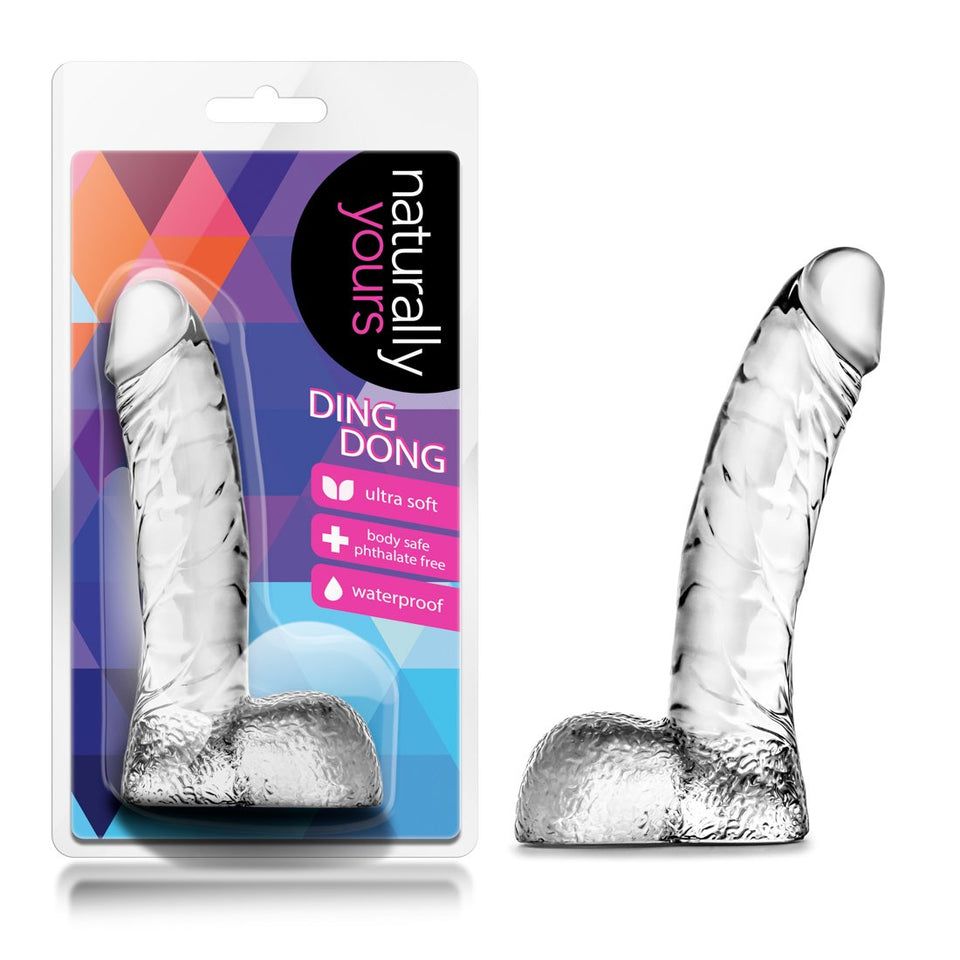 Blush Naturally Yours Ding Dong  5 12 Inch Smooth Slim Realistic Fragrance Free Beginner Small curved Stimulating Dildo for Wom