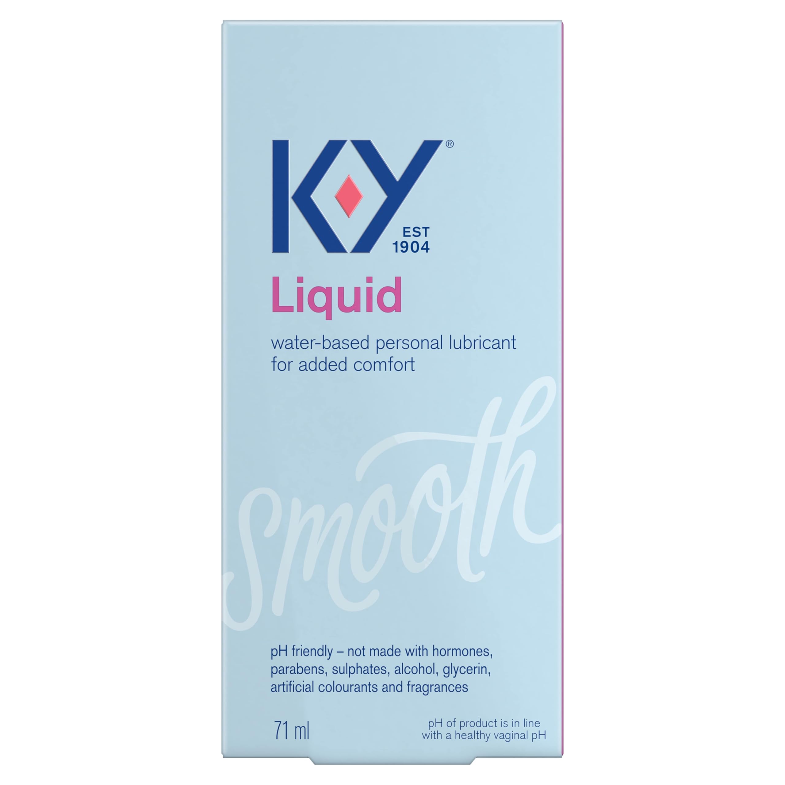 K-Y Water Based Lube Liquid 2.4 fl oz Adult Toy Friendly Personal Lubricant for Couples, Men, Women, Massage Pleasure Enhancer, 
