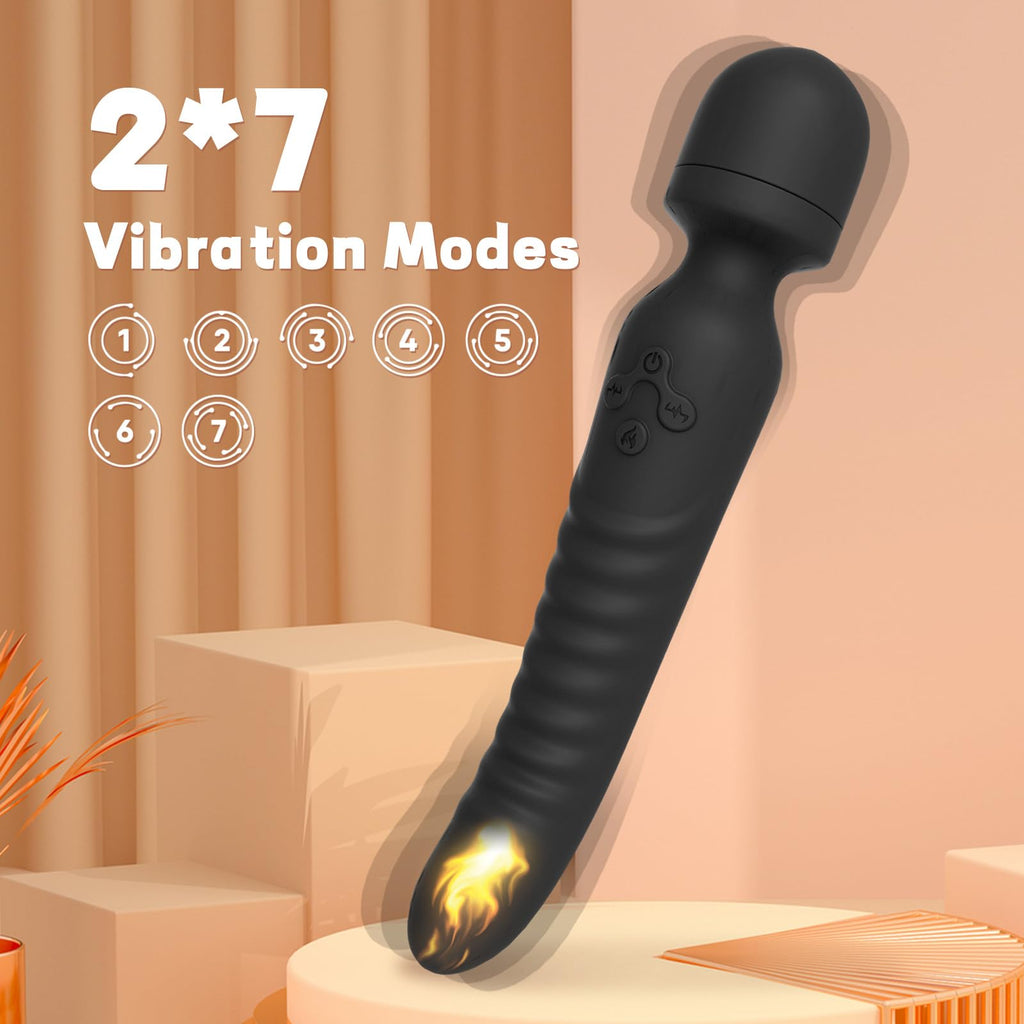 G Spot Vibrator, Vibrator Wand Clitoral Stimulator with Heating Function and Mini Vibrating Ball for Clitoris, G-spot Stimulatio