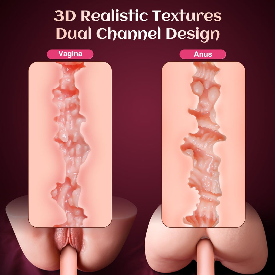 Vibrating Sex Doll Male Sex Toy for Men, BIG SHOCKED Automatic Male Masturbator Mens Sex Dolls Electric Pocket Pussy Fleshy Stro