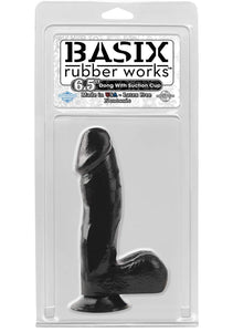 Basix 6.5In. Dong W/Suction Cup Black