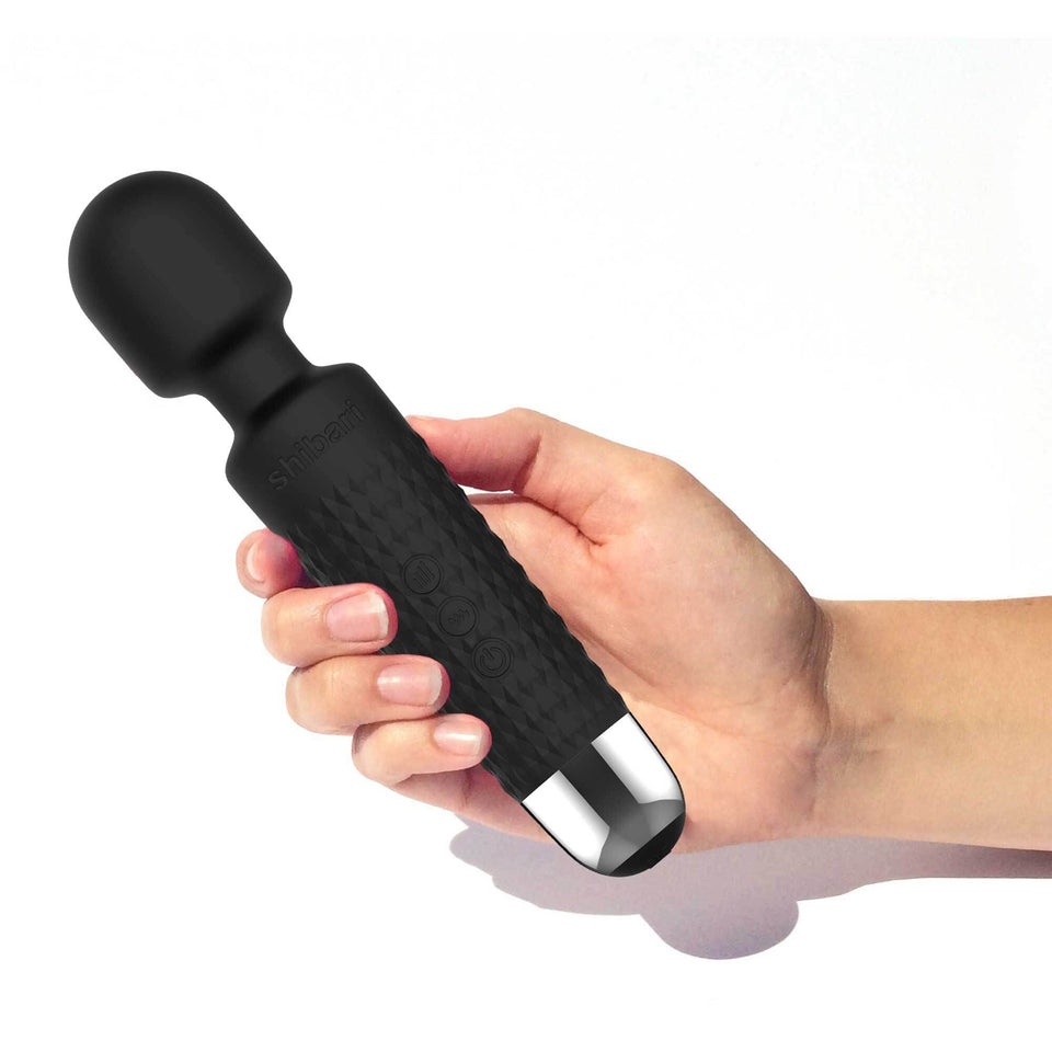 Mini Halo The Original Compact Power Wand Massager  Wireless  20X Multispeed Vibrations Black