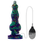 10.24 '' Squirting Monster Dildo Fantasy Ejaculating Dog Knot Penis,Silicone Realistic Tentacle Dildo Dragon Cock W/Enema Bulb,T