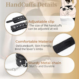 Sex Restraints Handcuffs BDSM Plush Blindfold Sleep Mask Wrist Ankle Cuffs for Couples Bondage Fetish Adjustable