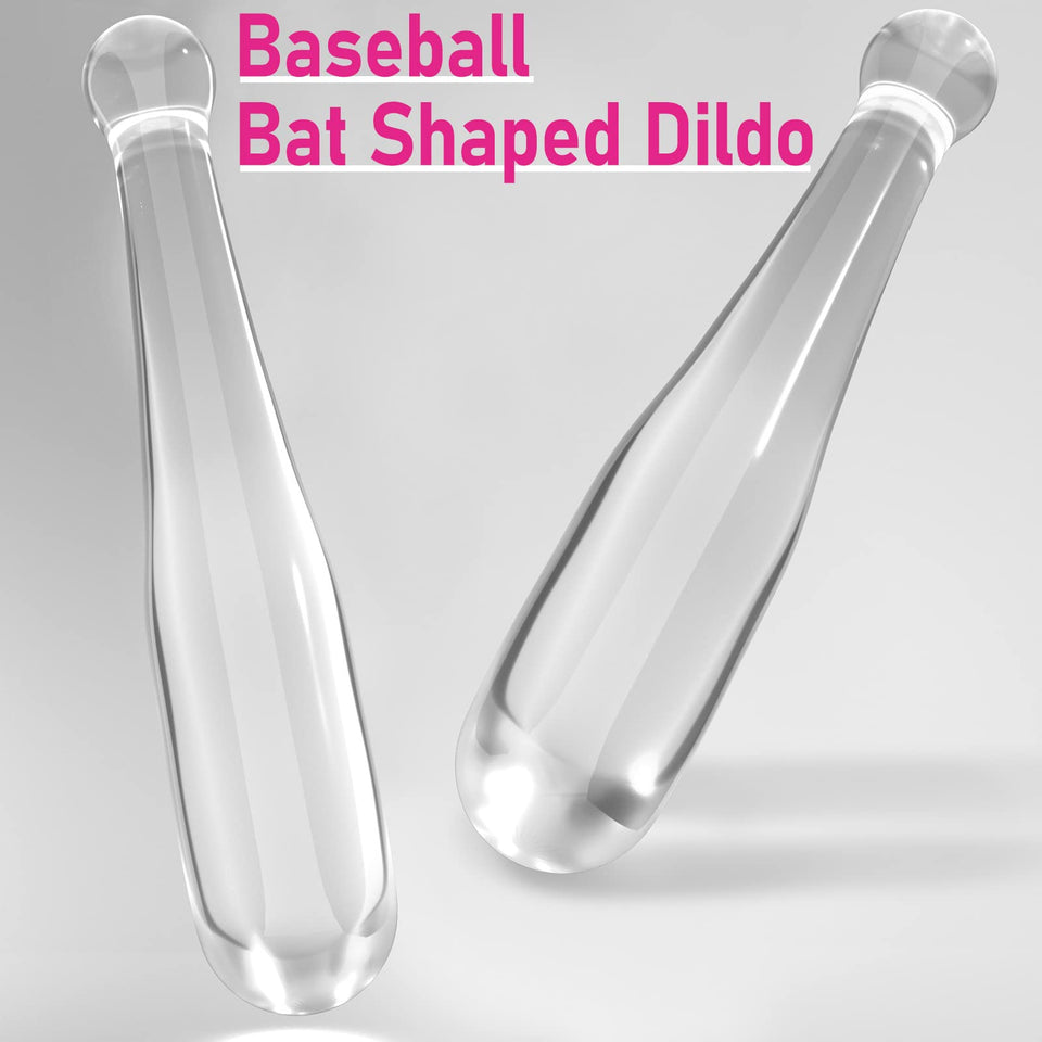 Glass Butt Plug Anal Dildo Pleasure G-spot Wand Baseball Bat Shaped Double Ended Dildo Prostate Massager Fetish Masturbation Sex