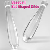 Glass Butt Plug Anal Dildo Pleasure G-spot Wand Baseball Bat Shaped Double Ended Dildo Prostate Massager Fetish Masturbation Sex