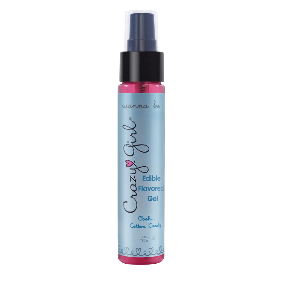 Water Based Cotton Candy Flavored Edible Oral Gel By Crazy Girl, 2 Ounce, For Men, Women And Couples