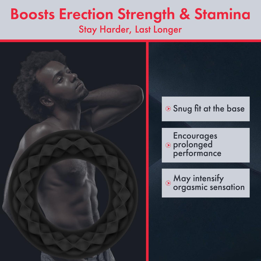 Forto F-15: Silic Vibrating Cockring Bk