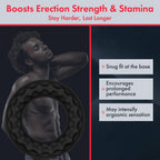 Forto F-15: Silic Vibrating Cockring Bk