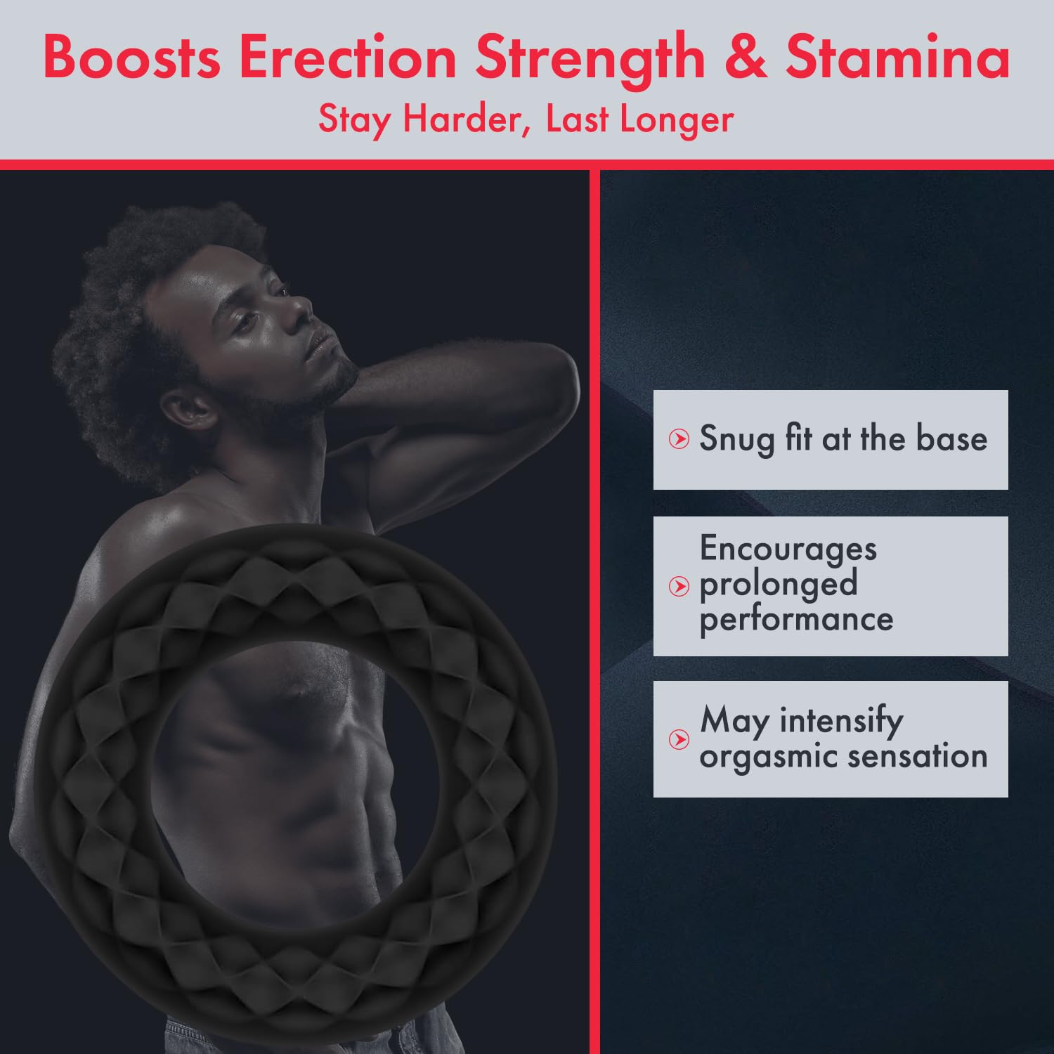 Forto F-15: Silic Vibrating Cockring Bk