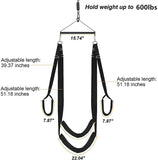 3rd Generation Sex Swing - 360 Spinning Trapeze with Fluffy Liner & Steel Triangle Support - 600 lbs Capacity for Couples