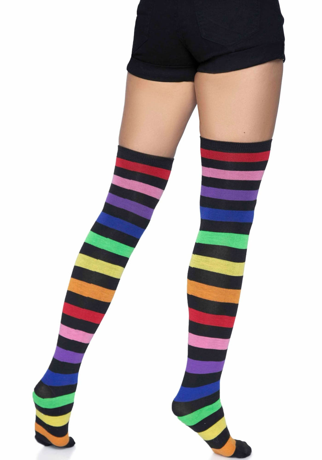 Acrylic rainbow stripe thigh h