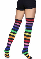 Acrylic rainbow stripe thigh h