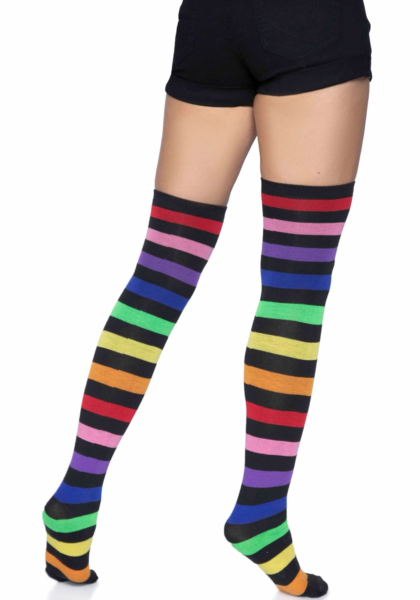 Acrylic rainbow stripe thigh h