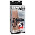 (D) Fetish Fantasy 8 Inflatab Hollow Silicone Strap On Black ''