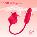 Rose Toy Vibrator for Woman,Clitoral Tongue Vibrator Sex Toys with 10 Speed Modes,G-spot Dildo Rose Nipple Massager Licking Stim