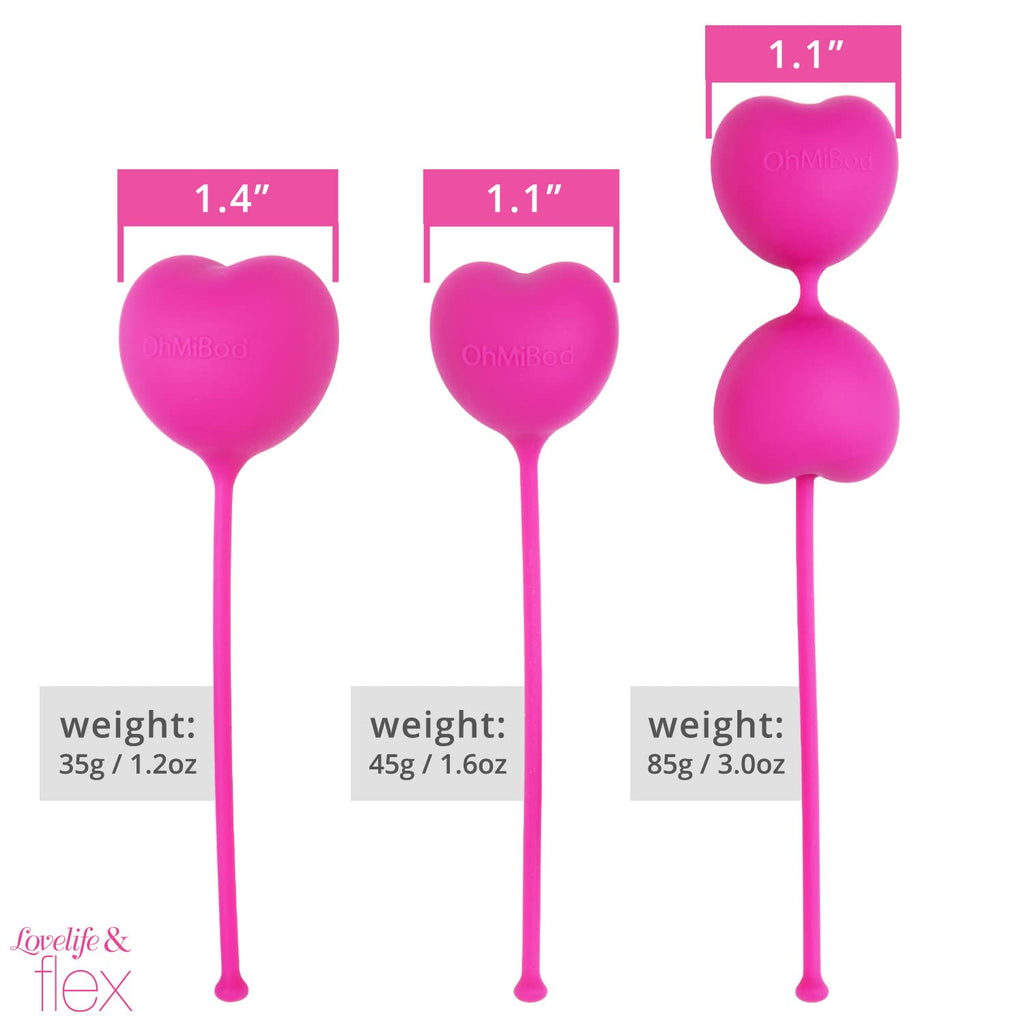 Ohmibod Lovelife Flex Kegel Balls - Kegel Weights For Women To Strengthen Pelvic Floor Muscles - Ben Wa Balls For Women Pleasure