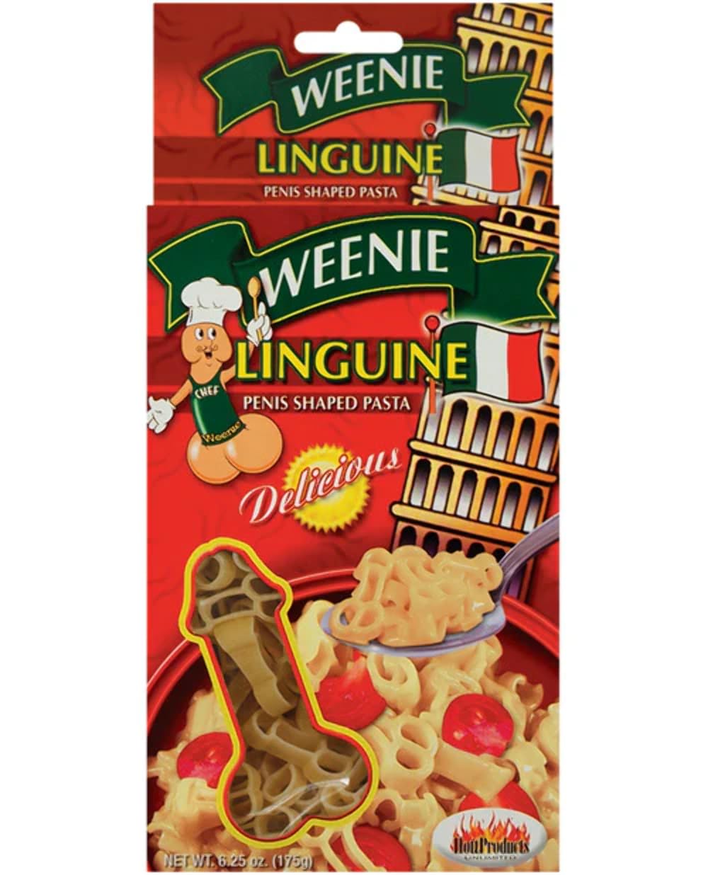 Weenie Linguine Pecker Pasta - Pecker Shaped Pasta, 6.25Oz