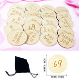 20Pcs Funny Tokens Sex, Date Night Ideas Activity Tokens Games Funny Wooden Couples Wedding Anniversary Token Gift Romantic Funn