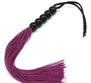 Rubber Sex Flogger Whip - SMspade Beginners Super Soft 15 Inch Flogger Whip for Sex Adult (Purple)