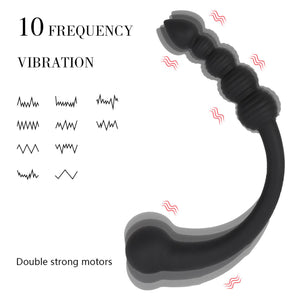 AMAZBEE 10 Modes Vibrator Butt Plug for Men Prostate Massager Consolador Adult Sex Toys Women for g Spot Anal Beads Charging by