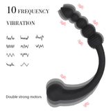 AMAZBEE 10 Modes Vibrator Butt Plug for Men Prostate Massager Consolador Adult Sex Toys Women for g Spot Anal Beads Charging by