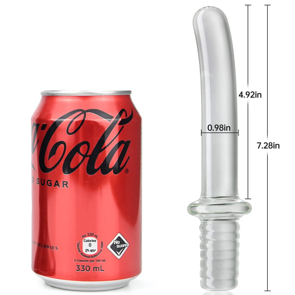 Sex Factory Crystal Glass Dildo Masturbation Wand, Vaginal Masturbation Massager Anal Butt Plug Pleasure Stick Anus Stimulation