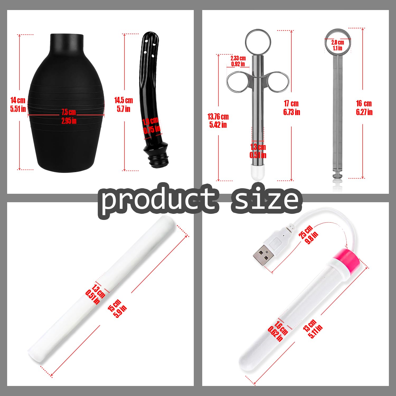 Sex Doll Male Masturbator Cleaning and Maintenance Kit 6 Pieces Male Sex Toy Love Doll Care Set: 3 x Absorbent Dryer Rods, 1 x L