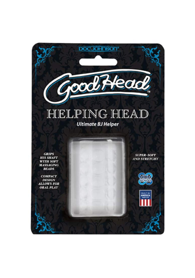 Doc Johnson Goodhead - Helping Head - Ultimate BJ Helper - 2.3 inch ULTRASKYN Stroker - Compact Desight Allows For Oral Play - P