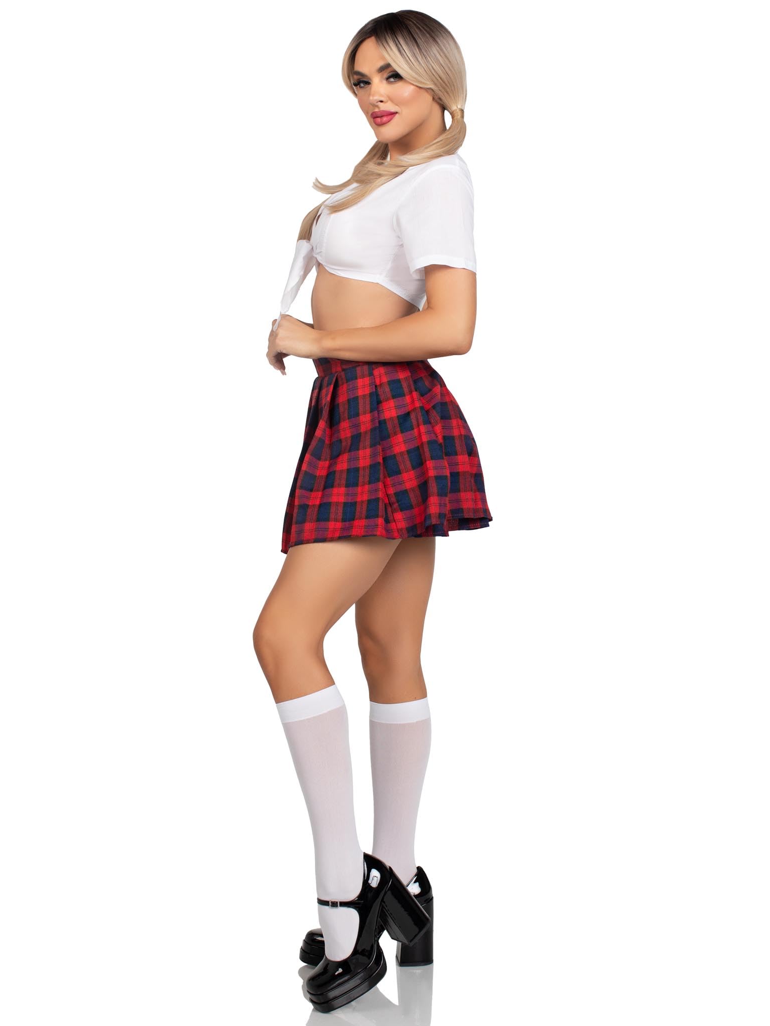Sexy School Girls 2Pc, Set Red Small/Medium