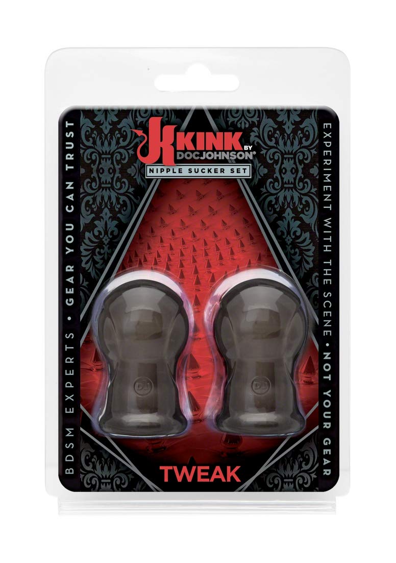 Kink By Doc Johnson - Nipple Play Toys - Tweak - Nipple Sucker Set - Squeeze To Create Suction - Makes Nipples Larger And More S