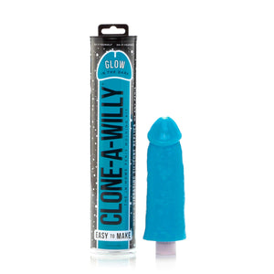 Clone-A-Willy Silicone Penis Casting Kit - Glow In The Dark Blue