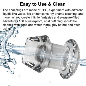 Tabuy Hollow Anal Plug Vaginal Dilator Speculum, TPE Transparent Anal Plug Anal Speculum Vaginal Stretcher Tunnel Anal Dilator B