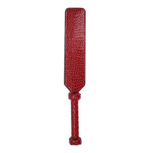 alisikee Faux Snake Leather Spanking Paddle for Adult Sex Toys, 16.3in Faux Leather Bondage Sexual Paddles BDSM Set, Red