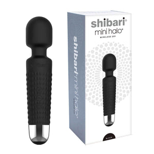 Mini Halo The Original Compact Power Wand Massager  Wireless  20X Multispeed Vibrations Black