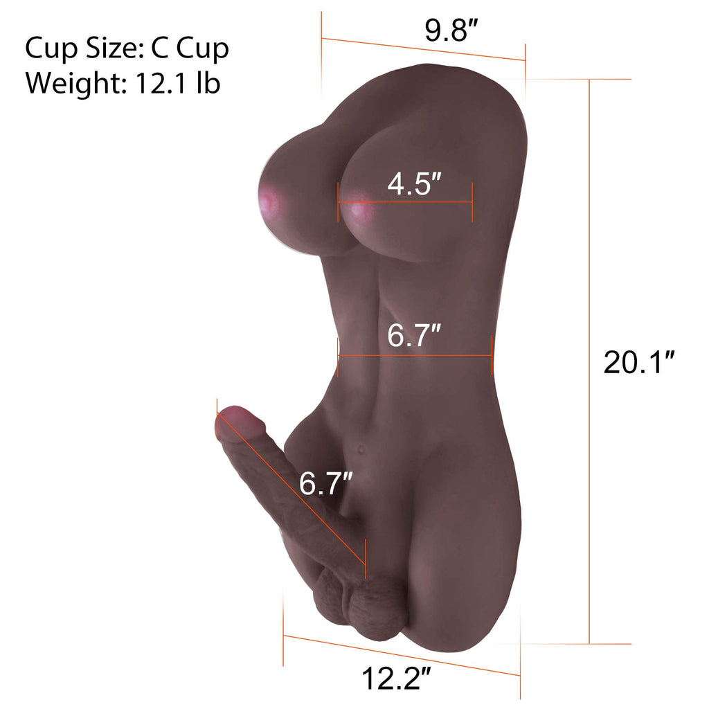 Y-Not Shemale Masturbator Sex Toys Body Ladyboy Sex Love Doll Torso Black