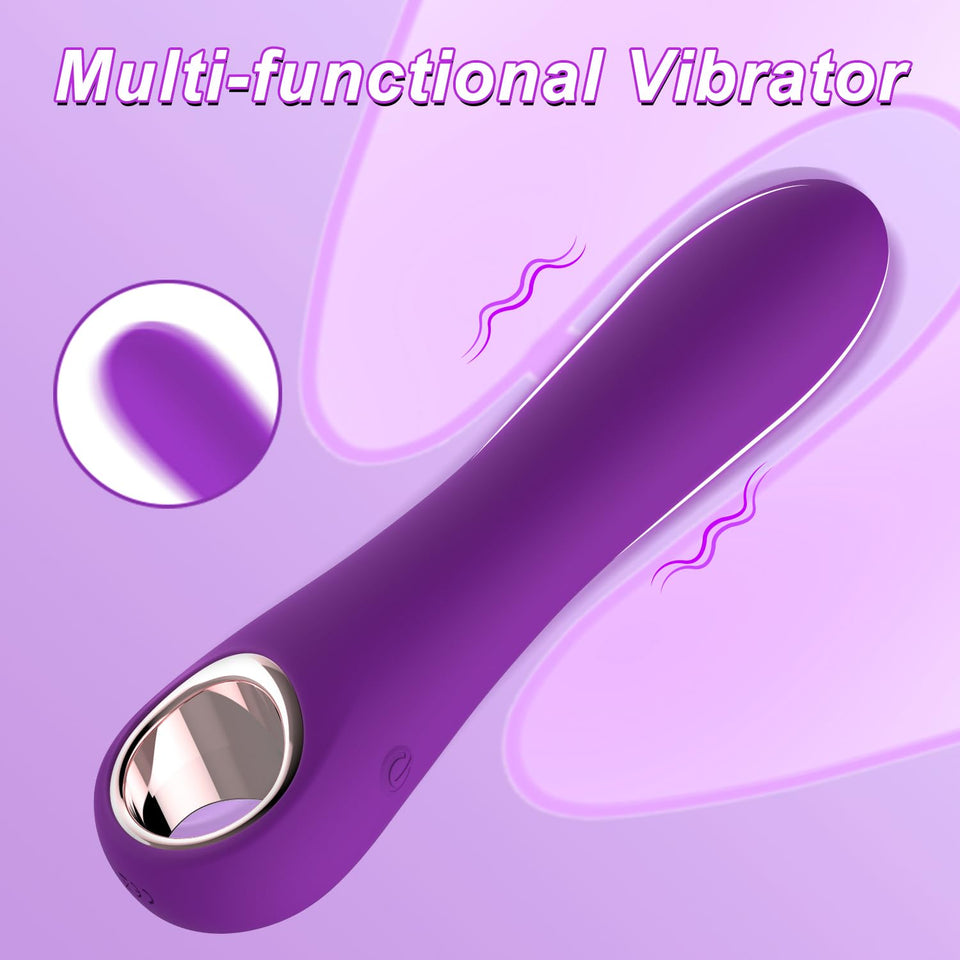 TUITIONUA G Spot Dildos Vibrator Sex Toys for Woman - Bullet Vibrator with 10 Vibrating Modes, Silicone Dildo Clitoris Anal Nipp