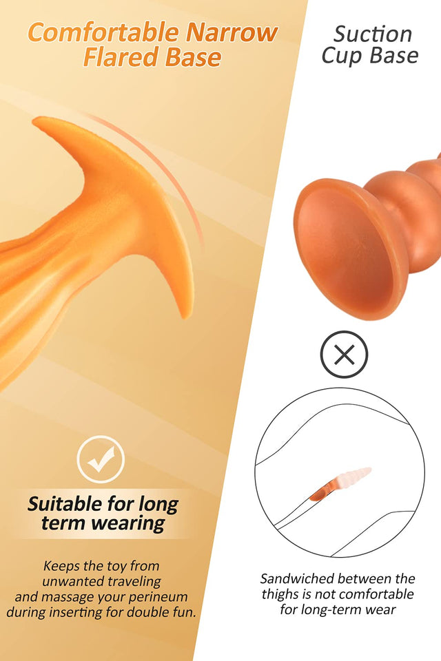 Ultral Soft Butt Plug, Flexible Liquid Silicone Anal Plug Prostate Massage G-spot Stimulator Anal Trainer Kit for Beginner Advan