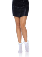 Zig Zag Crochet Anklet Socks W - O/S / White